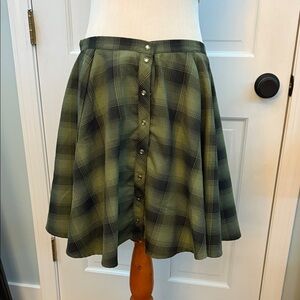 DIXXON The Huntress plaid Button-Front Skirt